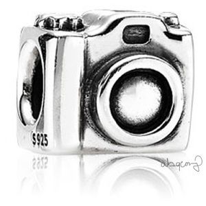 EUC Pandora 790961 Sterling Silver Camera Travel Bead - RETIRED!